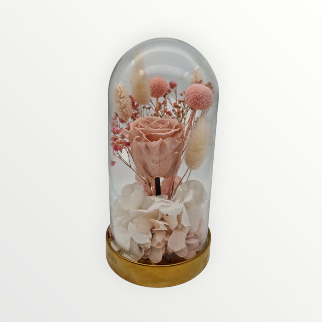 Antique Petal Charm Glass Dome