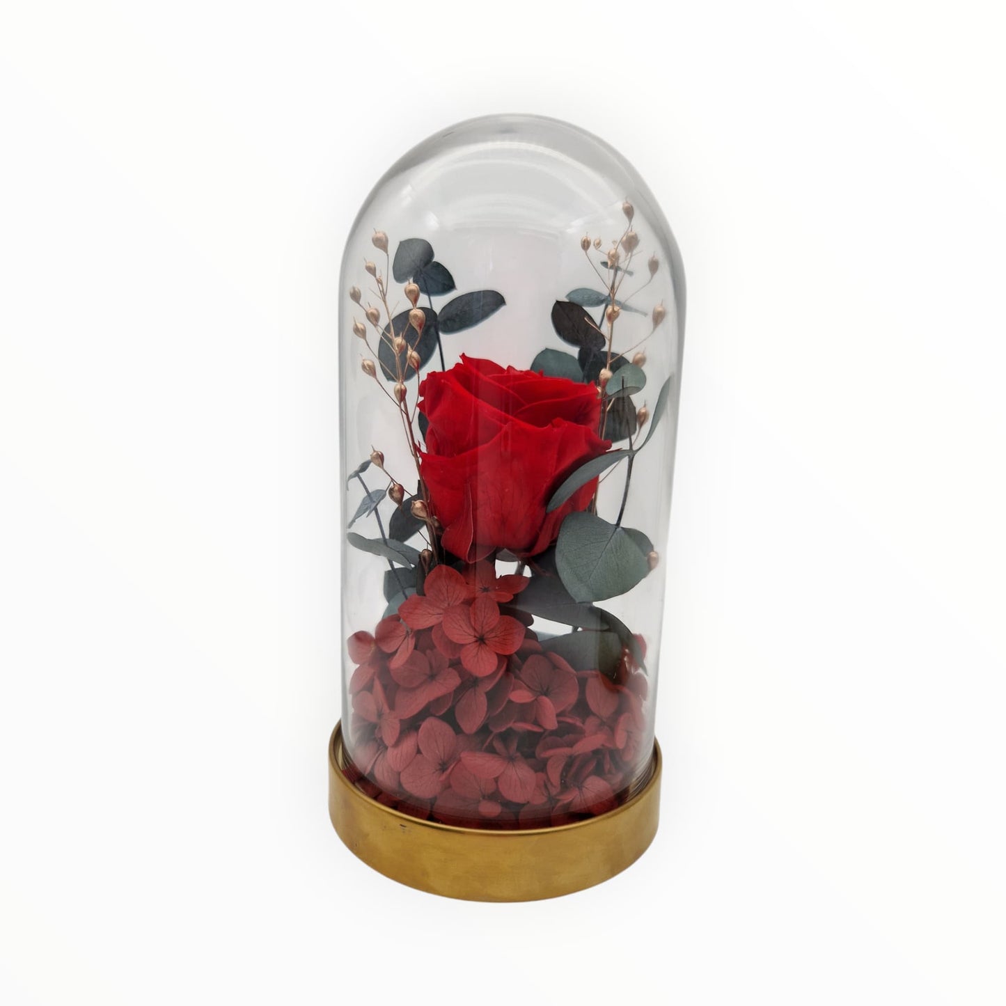 Everlasting Red Love Glass Dome