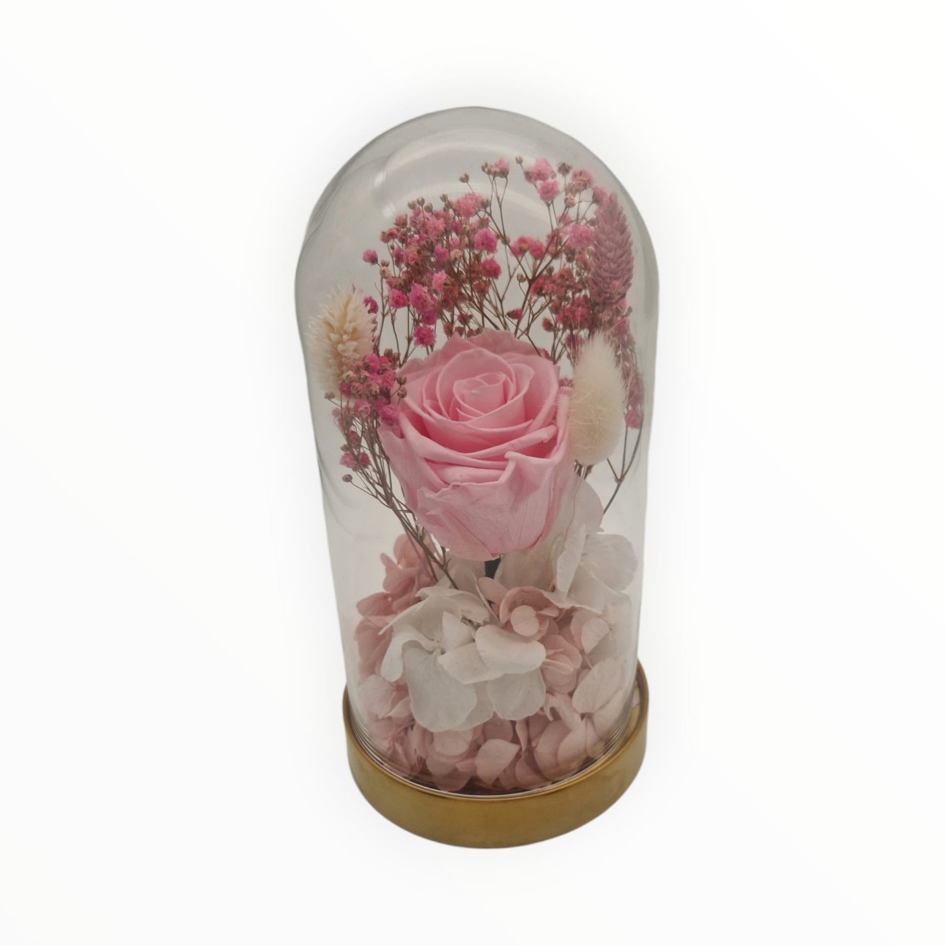 Rosy Glow Glass Dome - NICA FLORA