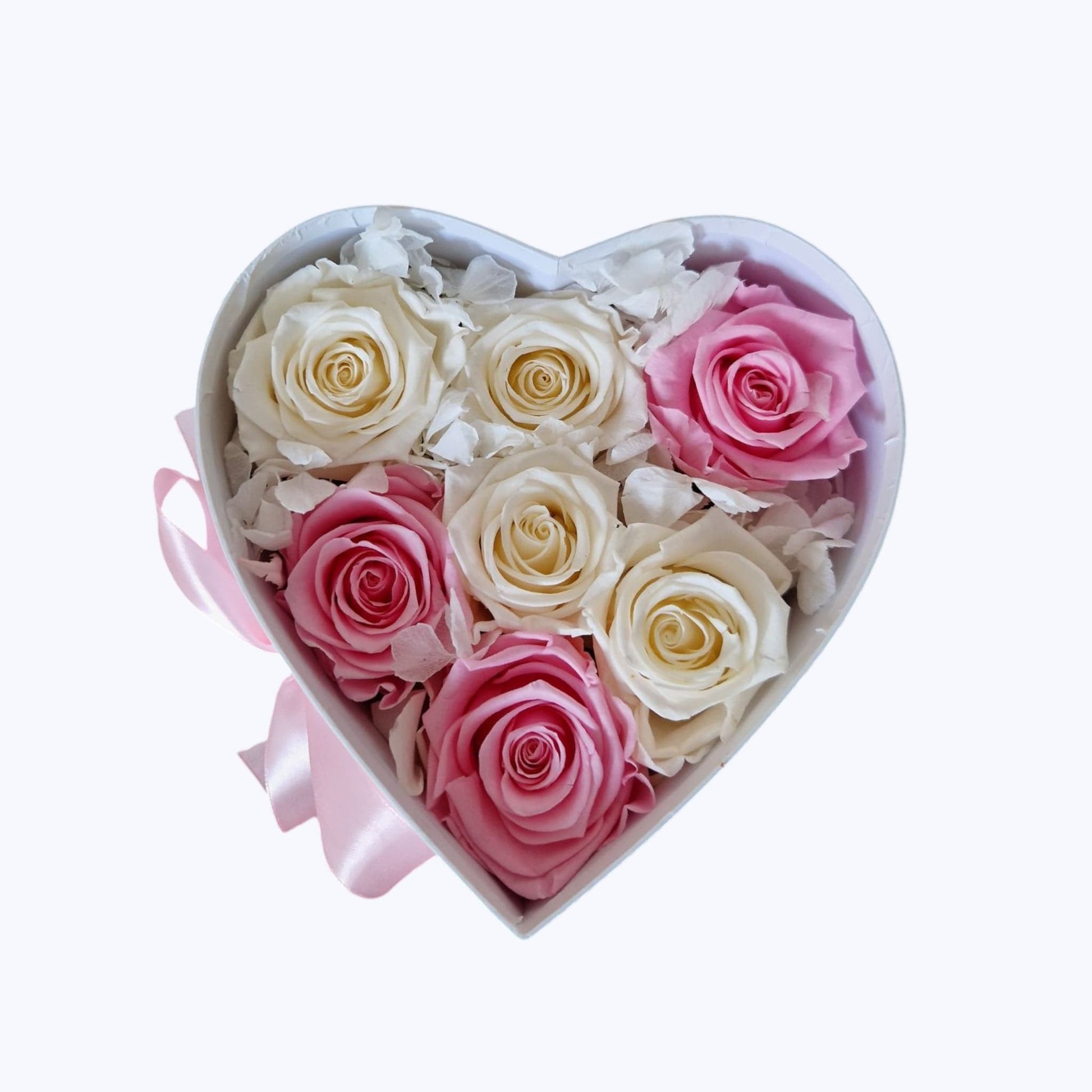 Sweet White Infinity Heart - NICA FLORA